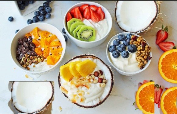 Yoghurt and fruit