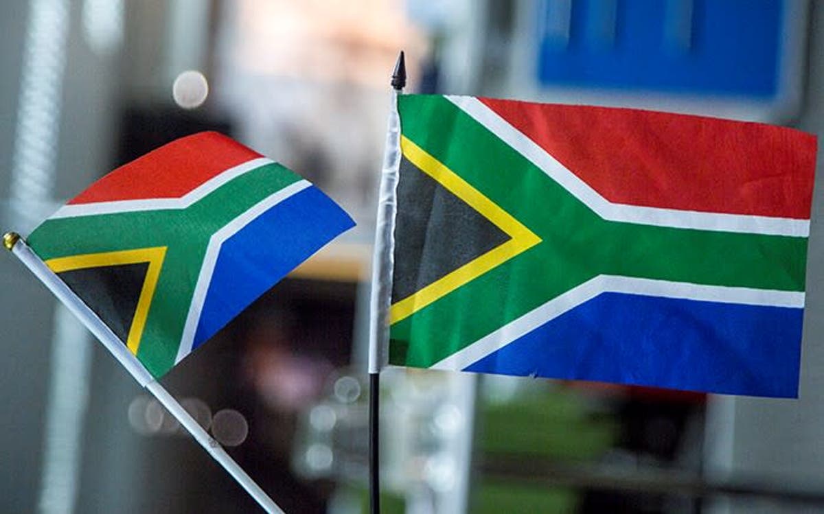 South Africa flags.