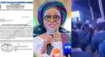 Delta nursing student risks expulsion after recording and singing an Unofficial song calling Remi Tinubu ‘mummy’