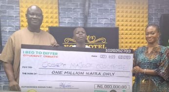 14-Year Old Joseph Ojochegbe Wins N1m in ‘I beg to differ’ Debate