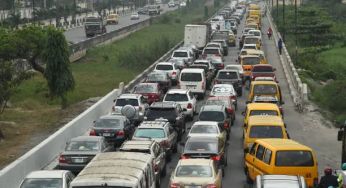 Traffic at Lagos Airport as Protest by Farmcraft Centre for the Blind Erupts