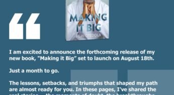 Femi Otedola’s Memoir ‘Making It Big’ Opens for Pre-Order Ahead of August 18 Launch