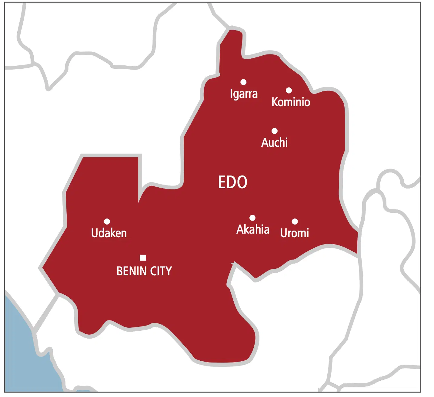 Edo state map