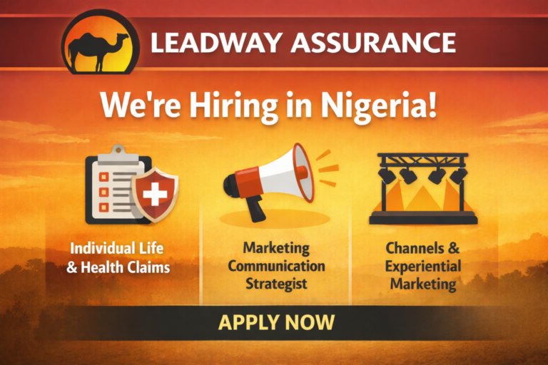 Leadway Assurance Careers 2026 Nigeria – Claims & Marketing Roles