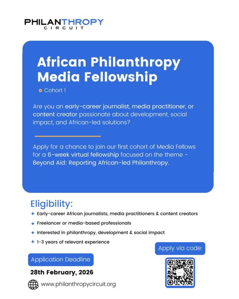 African Philanthropy Media Fellowship 2026