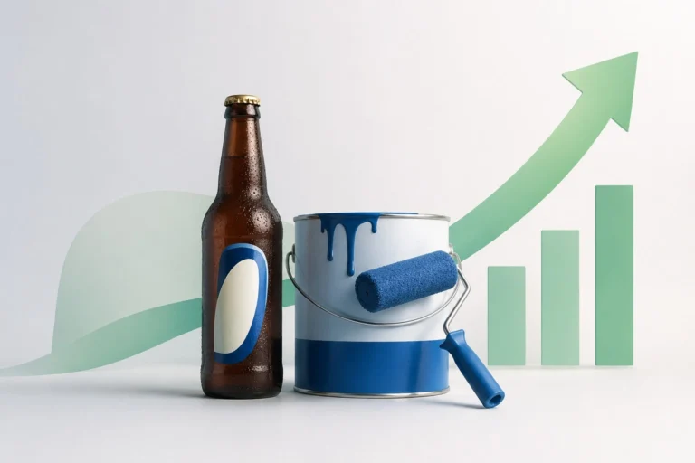 Alcoholic drink and paint