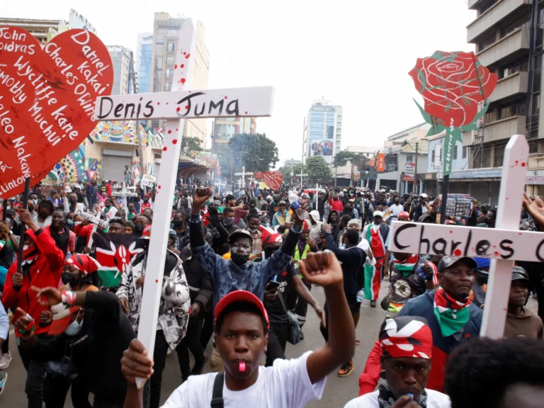 kenya youths protesting