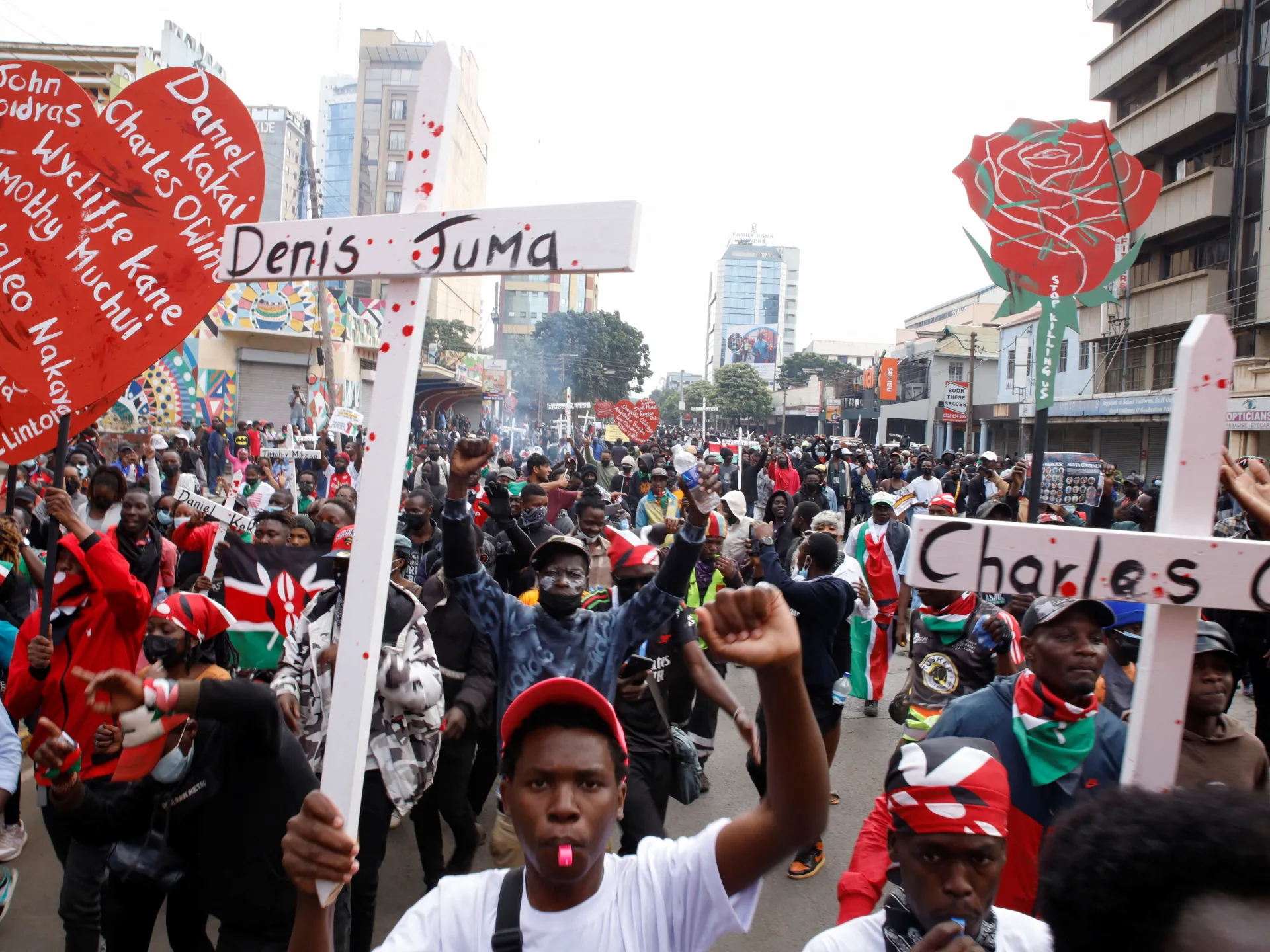 kenya youths protesting