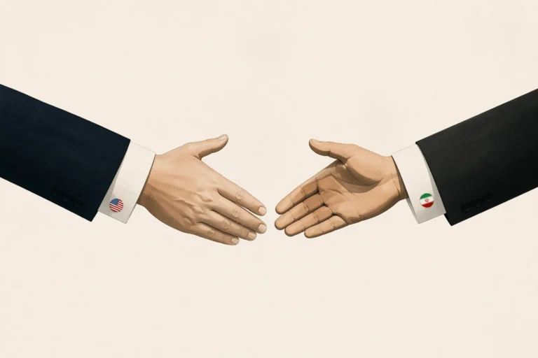 two suited hands reaching toward a handshake