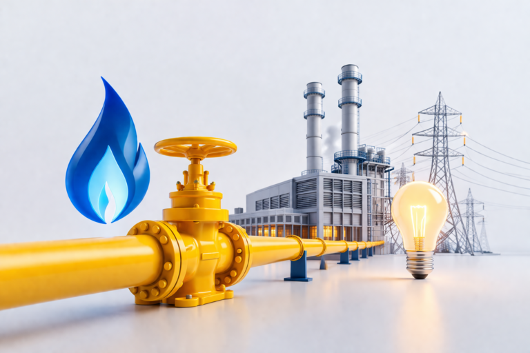 A gas-powered electricity substation