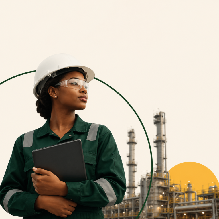 Engineering trainee on site