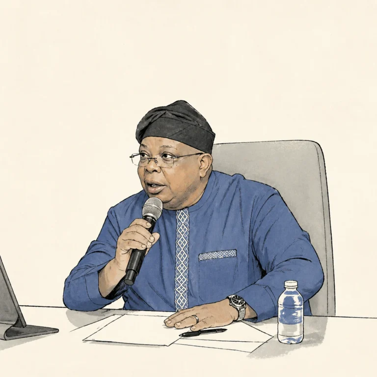 Nigerian public official speaking