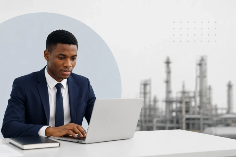 Young professional working on a laptop