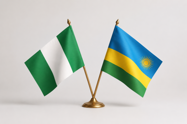 Nigeria and Rwanda flag