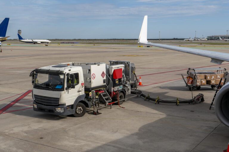 Aircraft being refueled with Jet fuel