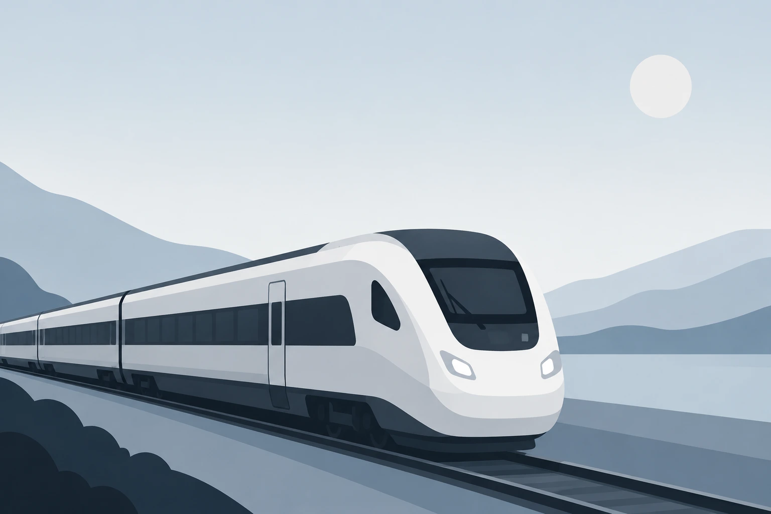 Train on the railtrack