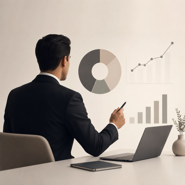 A portfolio advisor at work