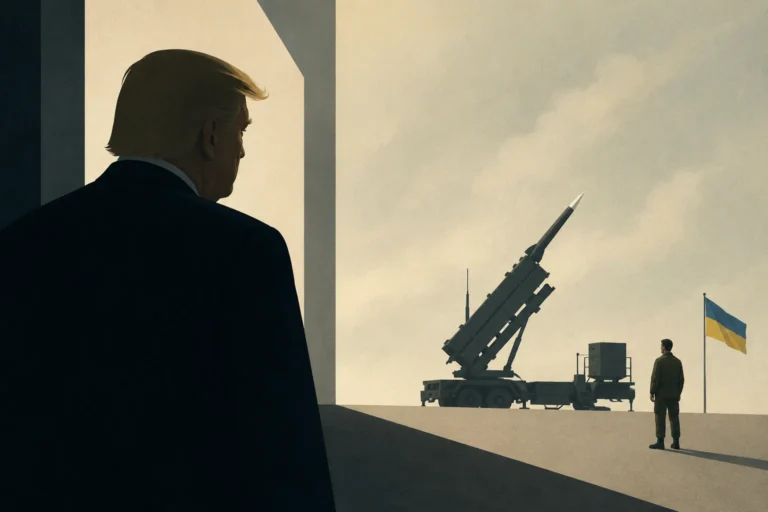 President Donald Trump discusses whether the United States will allow Ukraine to produce Patriot interceptor missiles.