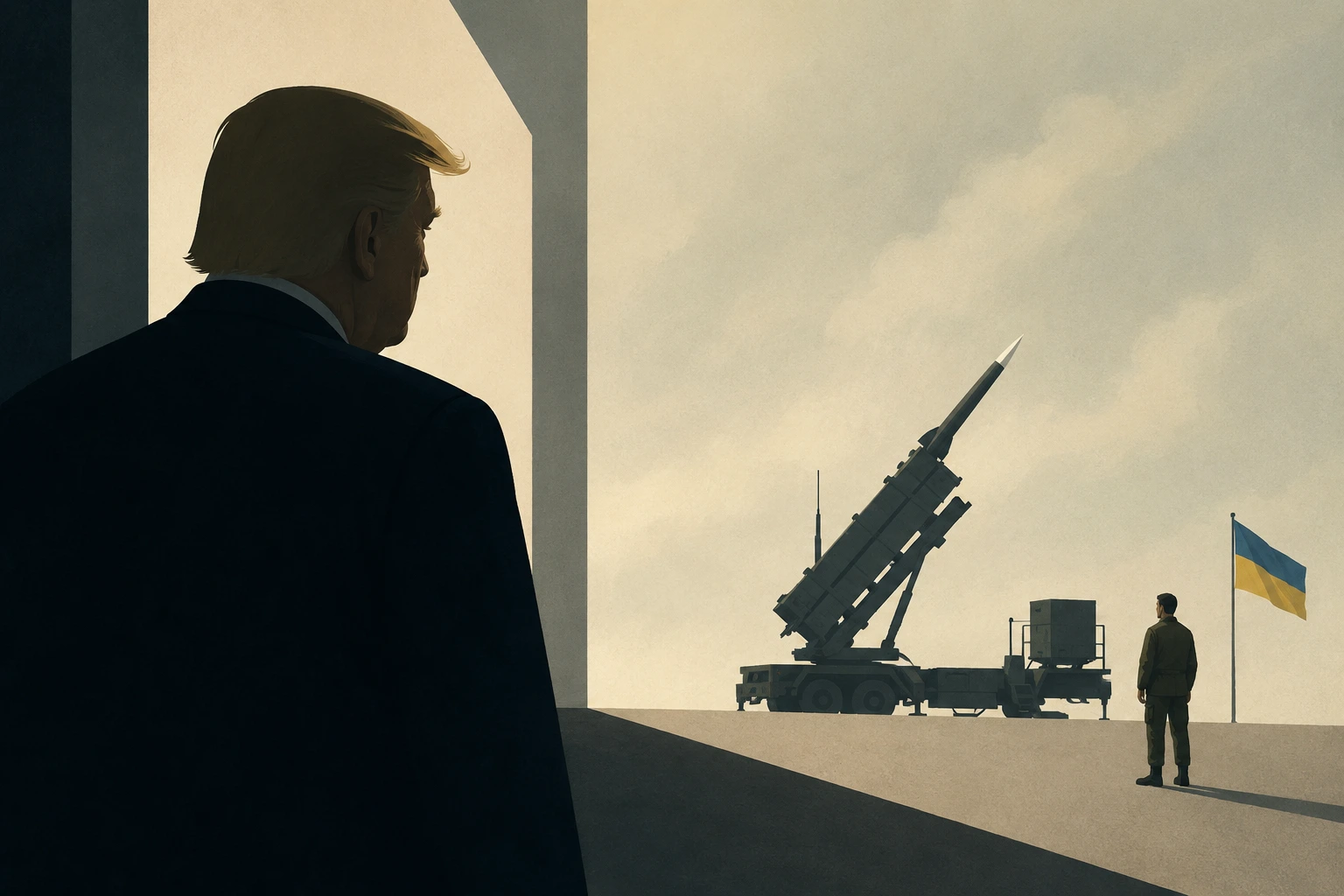 President Donald Trump discusses whether the United States will allow Ukraine to produce Patriot interceptor missiles.