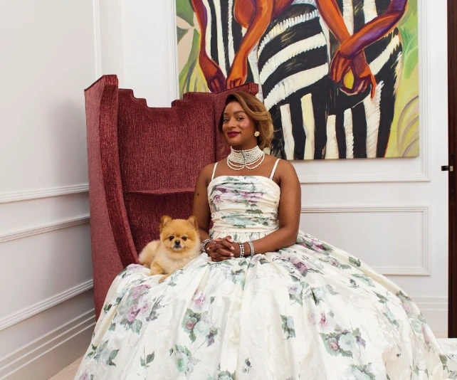 Florence Otedola, popularly known as DJ Cuppy, Nigerian DJ, entrepreneur and philanthropist, poses in her signature pink style