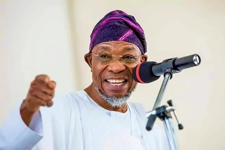 Rauf Aregbesola speaking to supporters at an ADC campaign rally in Ejigbo, Osun State, where he made a personal revelation about his marriage.