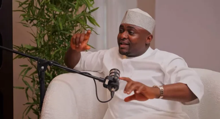 Ubi Franklin discussing a ₦50,000 investment opportunity involving Nigerian food vendors