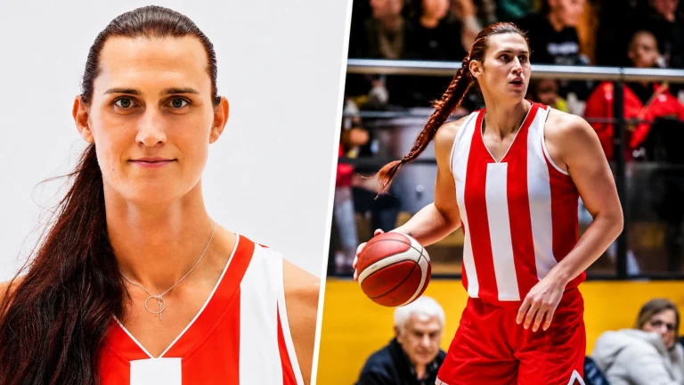 Julie Tétart, French basketball player, after a record-breaking season that sparked discussion about transgender athlete eligibility and a possible WNBA move.